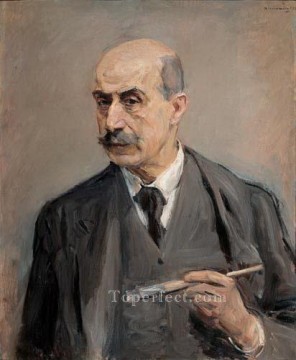 self portrait with brush 1913 Max Liebermann German Impressionism Oil Paintings